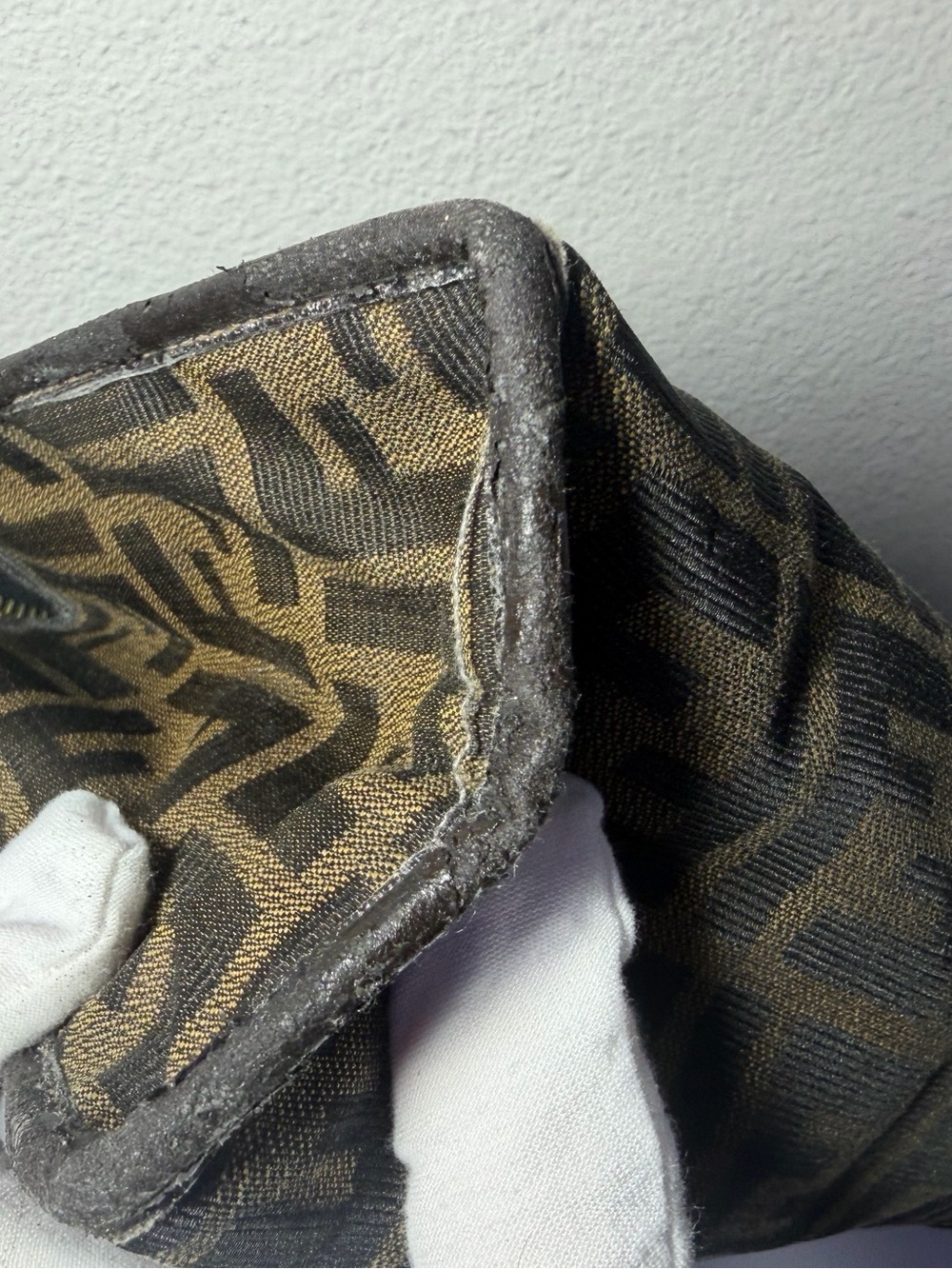 Fendi Brown Monogram Canvas Clutch with Dark Brown Trim (Fair) - Picture 8 of 16